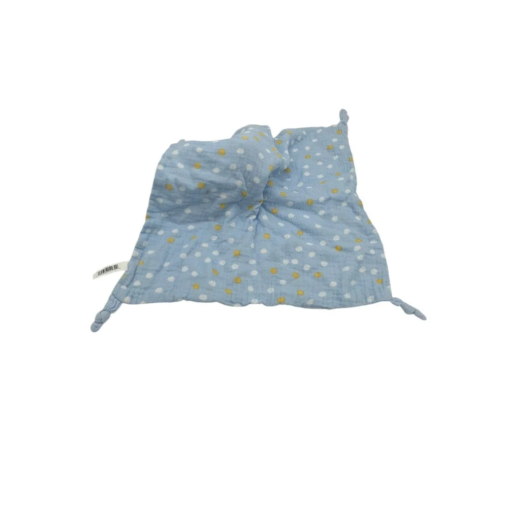 Parents Choice Walmart Blue Polka Dot‎ Bunny Rabbit Lovey Muslin Rattle